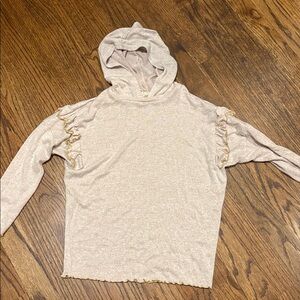 Peek Beige Hooded Knit Top